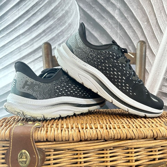 Hoka One One Kawana Men’s 14D Running Shoes Black White Lightweight Quick Dry - Picture 15 of 15